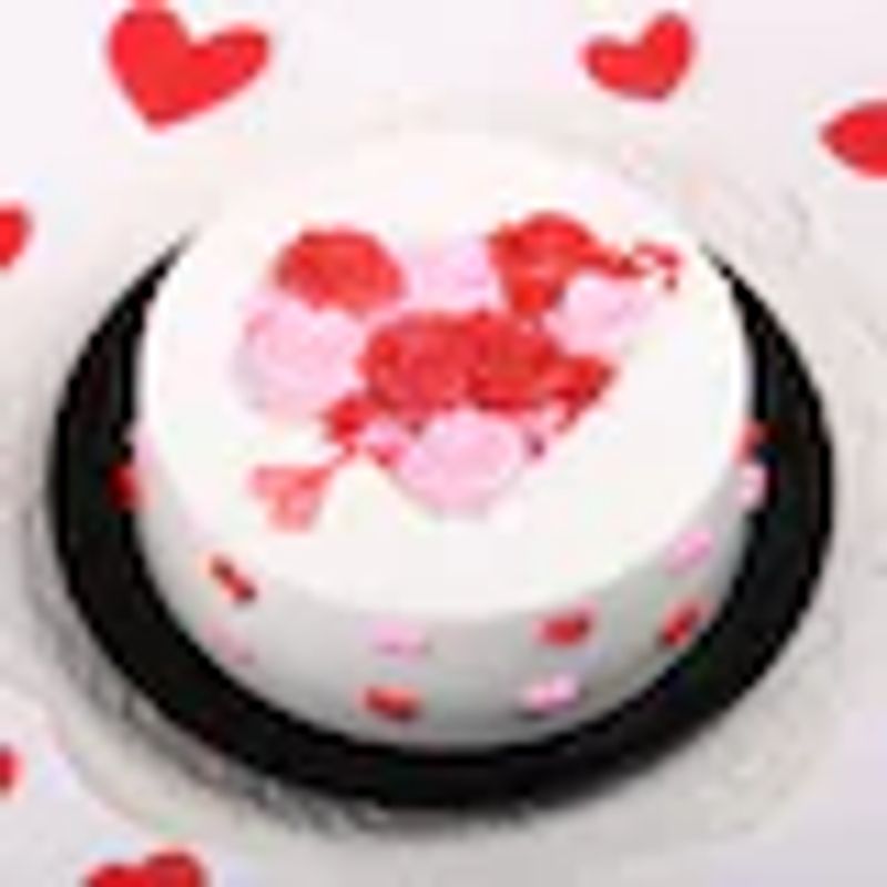 Heart boquet choco cake
